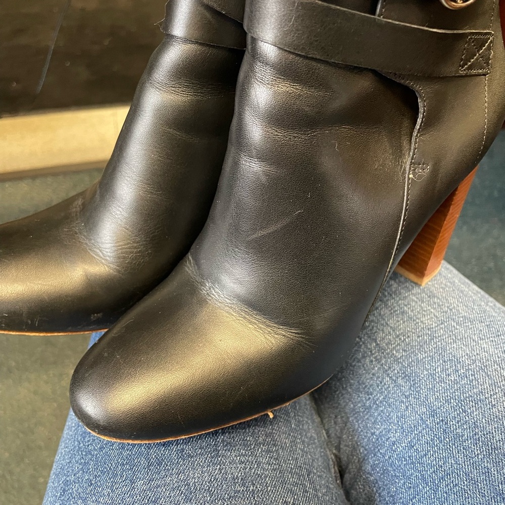 Sézane Black High Jonas Ankle Boots 6 - Picture 4 of 16